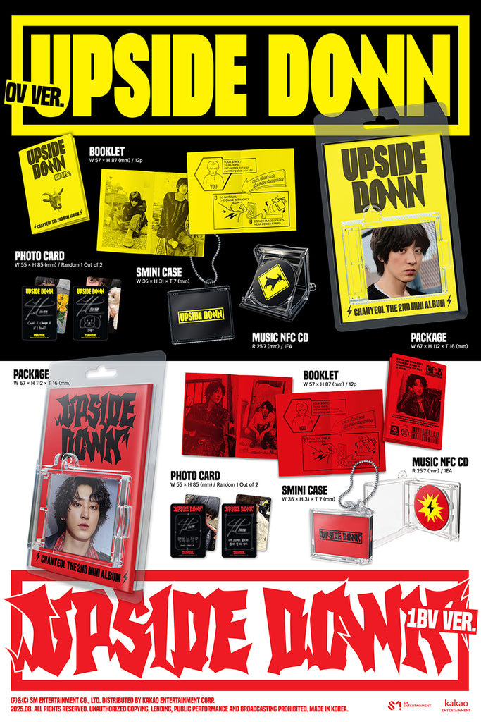 Chanyeol - Upside Down Album [SMini Version] Inclusions