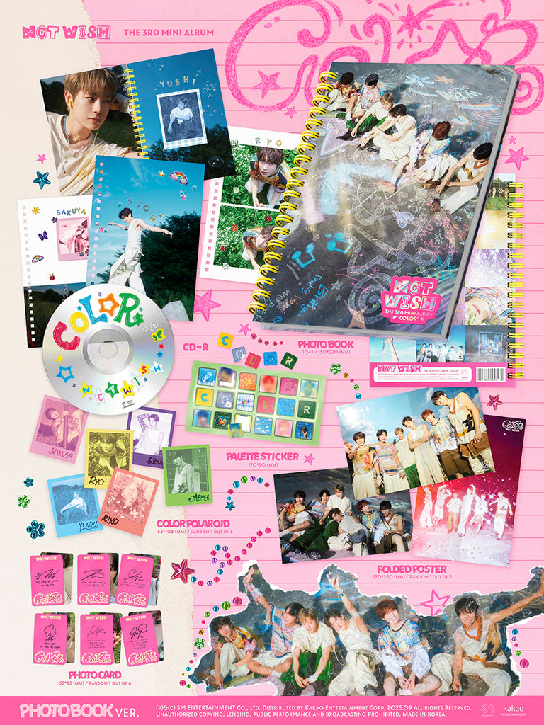 NCT Wish - Color Album [Standard Version] Inclusions