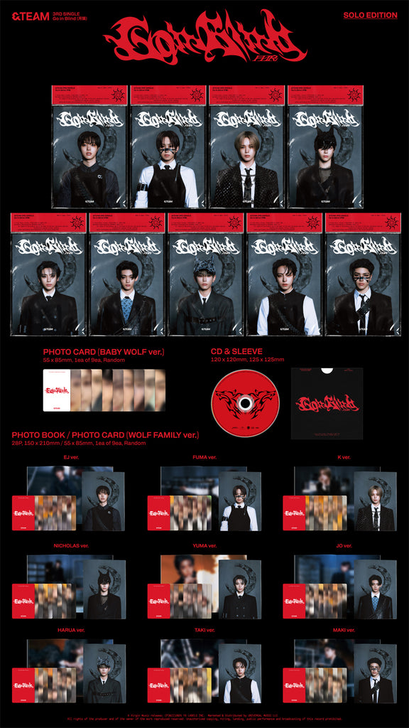 &TEAM - Go In Blind Album [Solo Version]  Inclusions