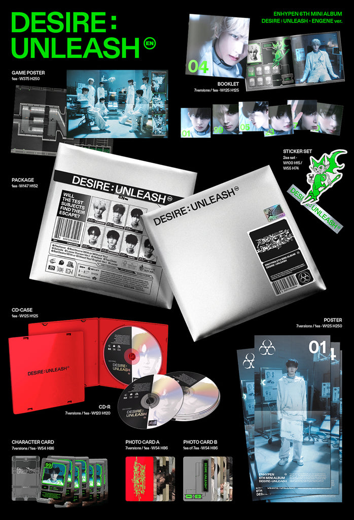 Enhypen - Desire: Unleash Album Engene Version Inclusions