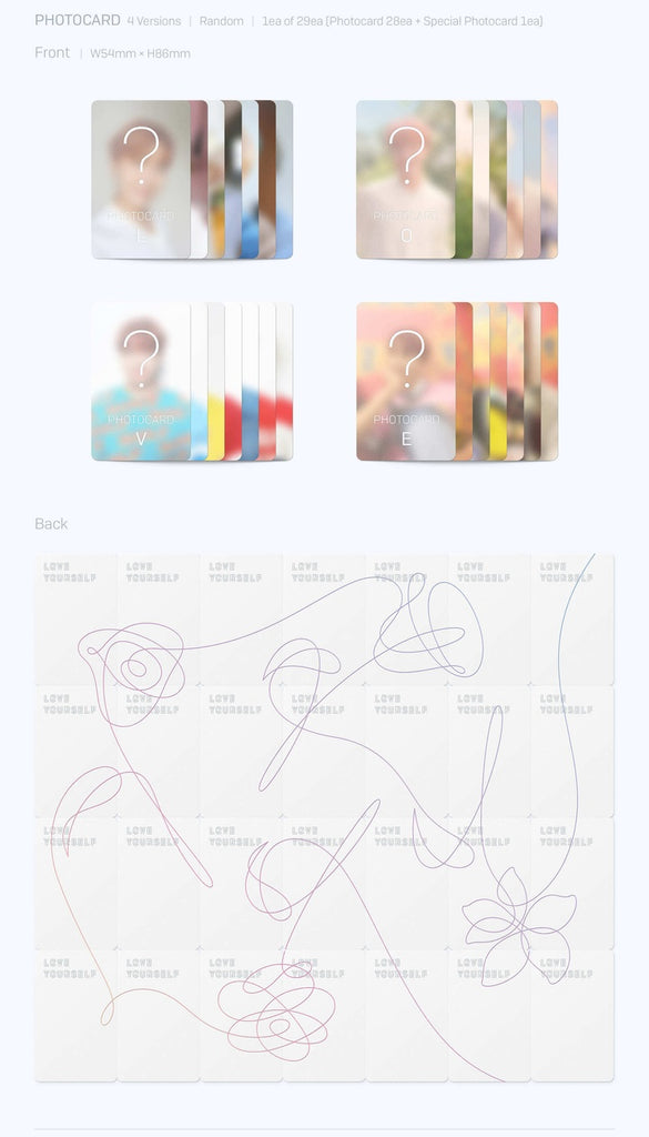 BTS - LOVE YOURSELF 承 ‘Her’ Album Inclusions