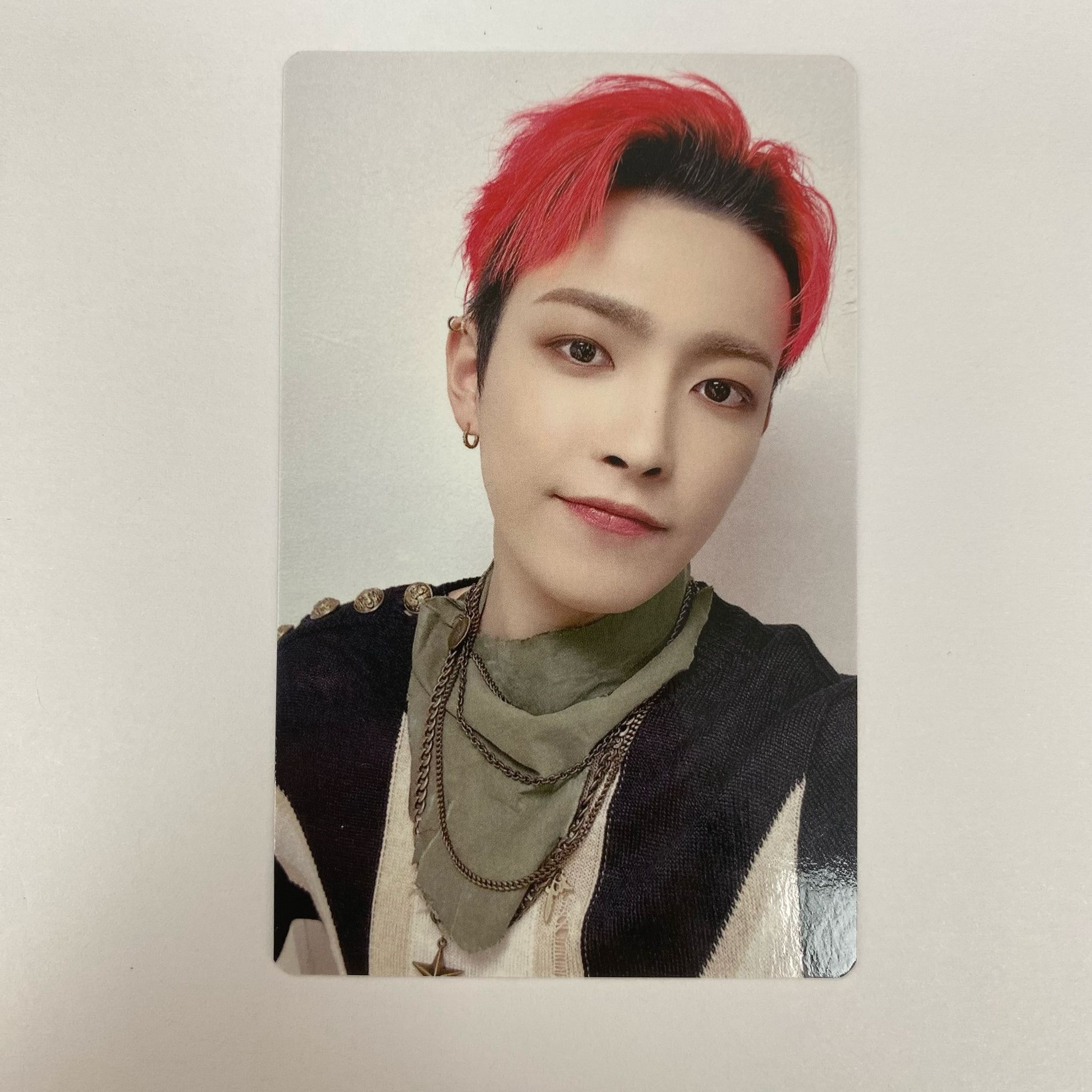 ateez hongjoong makestar pink bunny lucky draw pc photocard