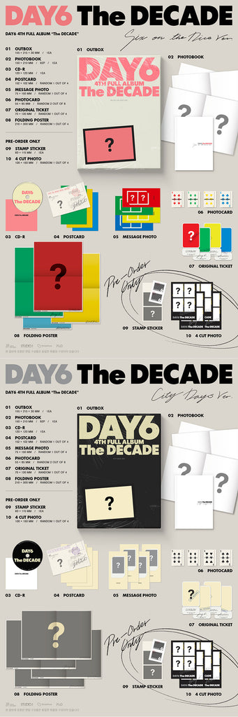 DAY6 - The Decade Album [Standard Version] Inclusions