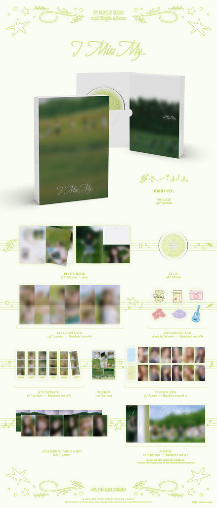 Purple Kiss - I Miss My... Album [Main Version] inclusions