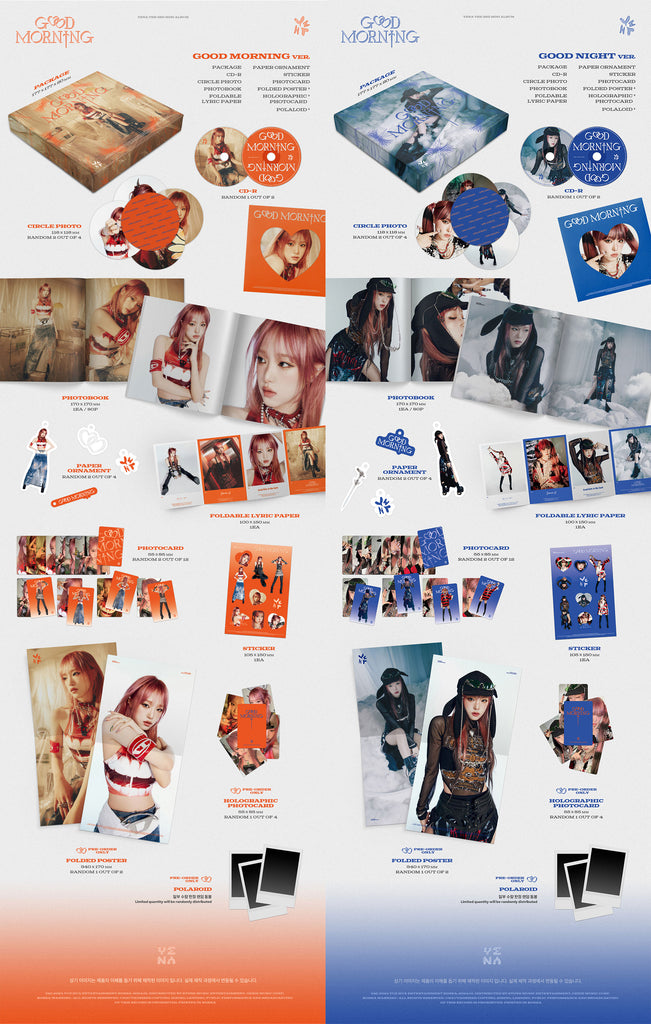 YENA - Good Morning Album [Standard Ver.] Inclusions