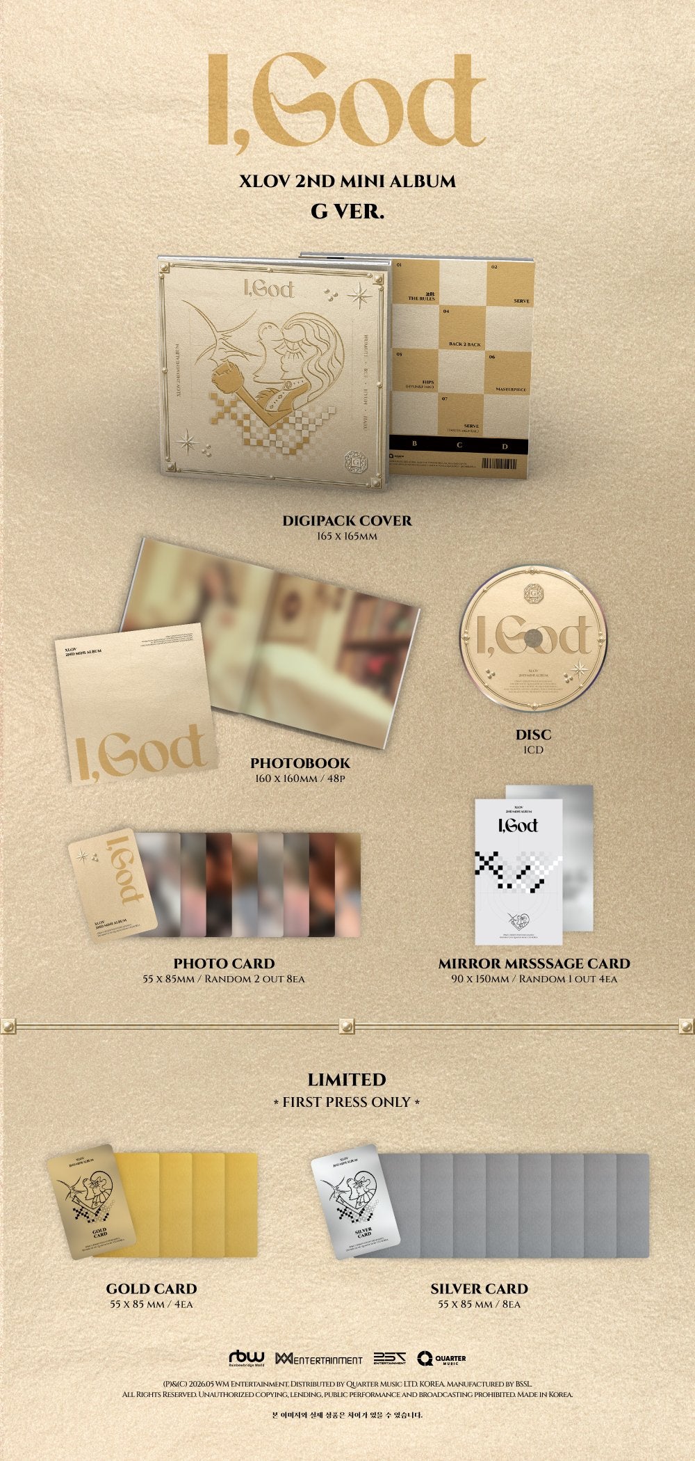 PRE ORDER/JUMP UP) XLOV - I, GOD Album [Standard Version] – lilakshop
