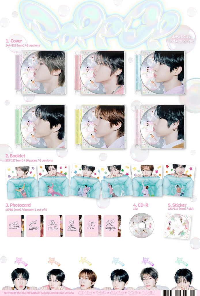 NCT Wish - poppop Album Jewel case Version Inclusions
