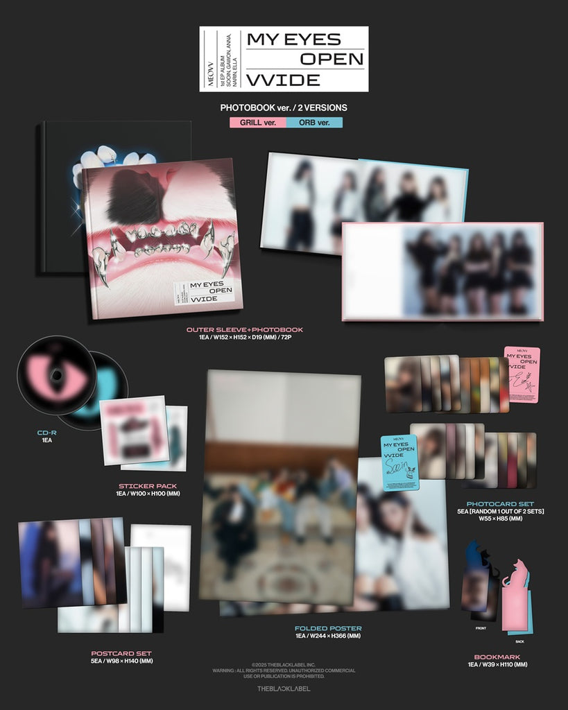 Meovv - My Eyes Open Vvide Album Photobook Version Inclusions