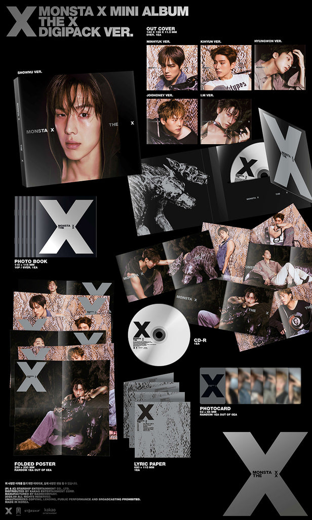 Monsta X - The X Album [Digipack Version] Inclusions