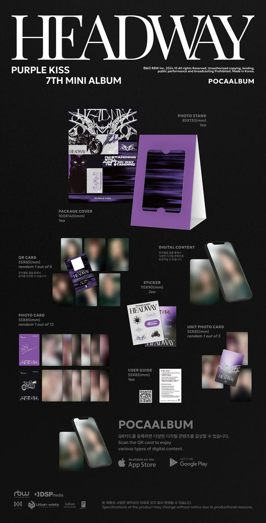 Purple Kiss - Headway Album [POCAALBUM] Inclusions