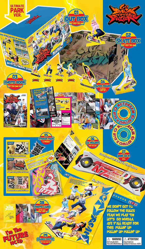 NCT Dream - Go Back To The Future Album [Ultimate Park Pack Version] Inclusions