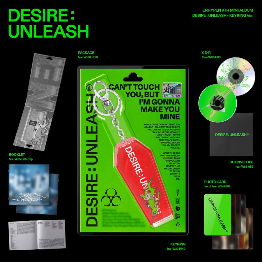 Enhypen - Desire: Unleash Album Keyring Version Inclusions