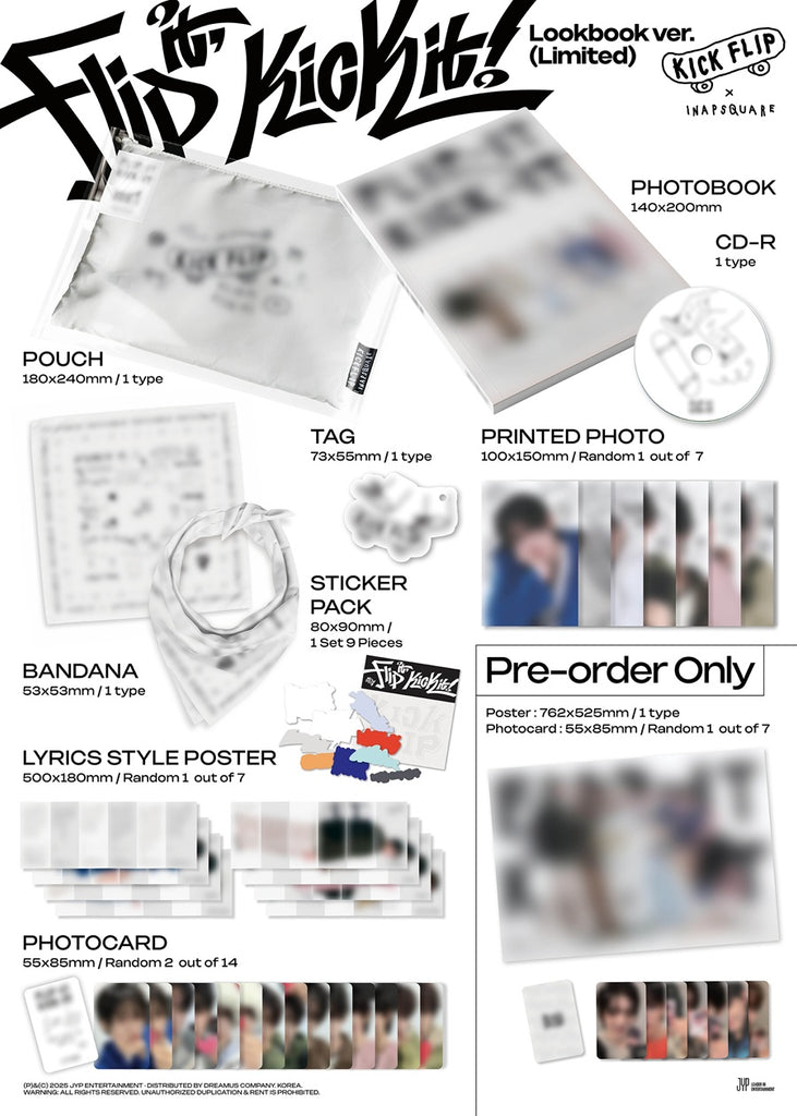 KickFlip - Flip It,Kick It! Album Lookbook Version Inclusions