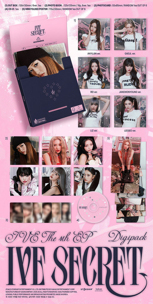 IVE - IVE Secret Album [Digipack Version] Inclusions