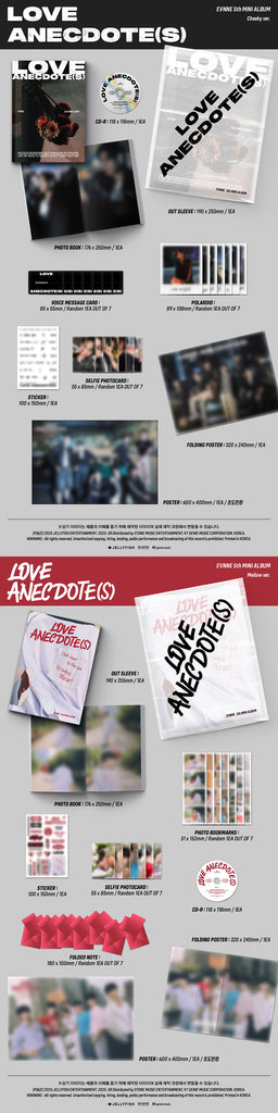 Evnne - Love Anecdonte(s) Album [Standard Version] Inclusions