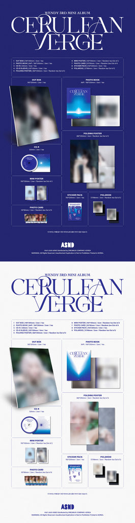 Wendy - Cerulean Verge Album [Photobook Version] Inclusions