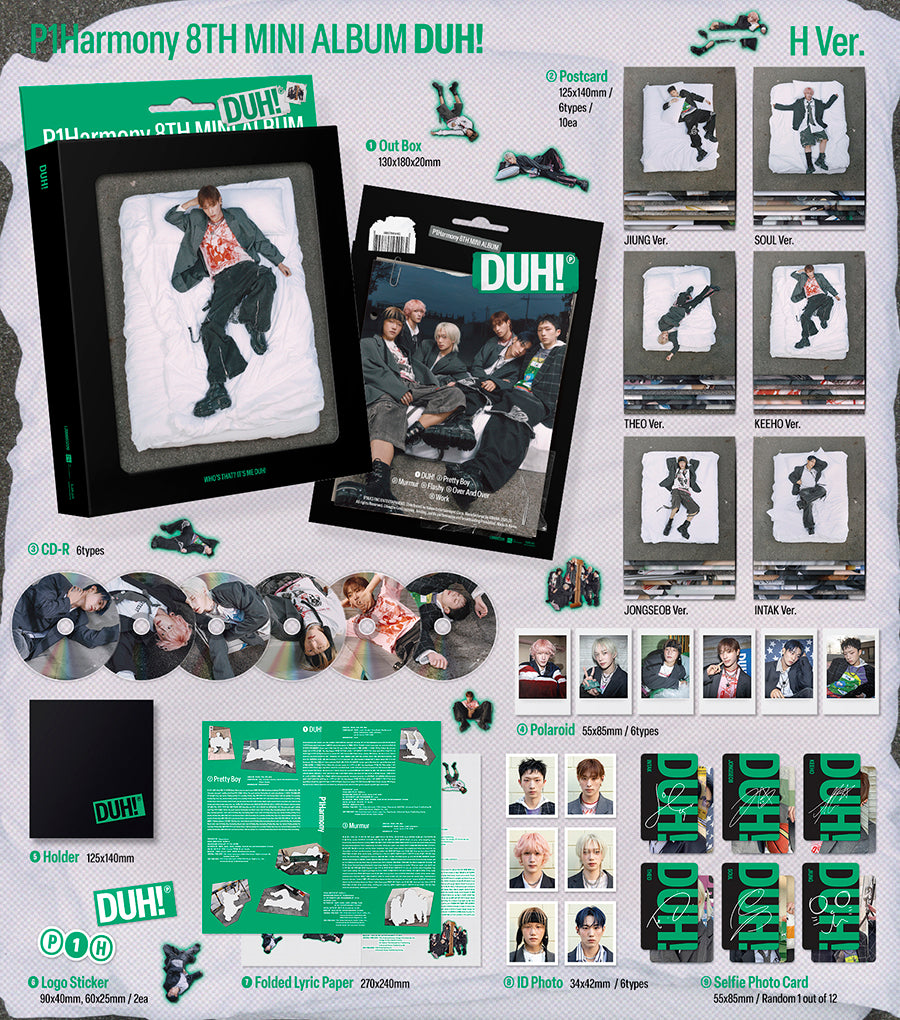 P1Harmony - DUH! Album Compact (H) Version Inclusions
