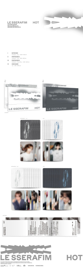 LE SSERAFIM - HOT Album Weverse Version Inclusions