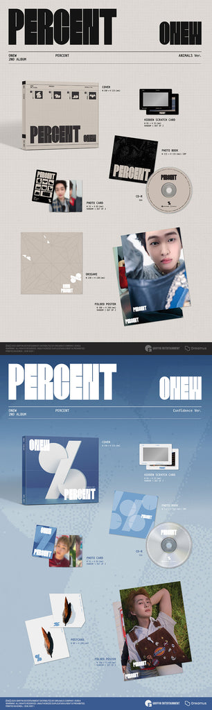 ONEW - Percent Album [Digipack Version] Inclusions