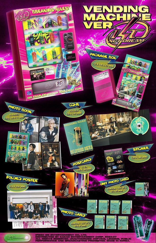 NCT Dream - ISTJ Vending Machine Version Inclusions
