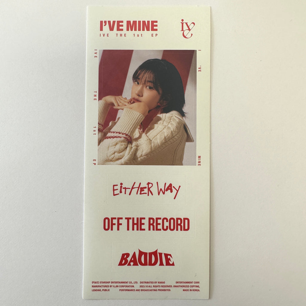 IVE I've Mine Album Stickers yujin