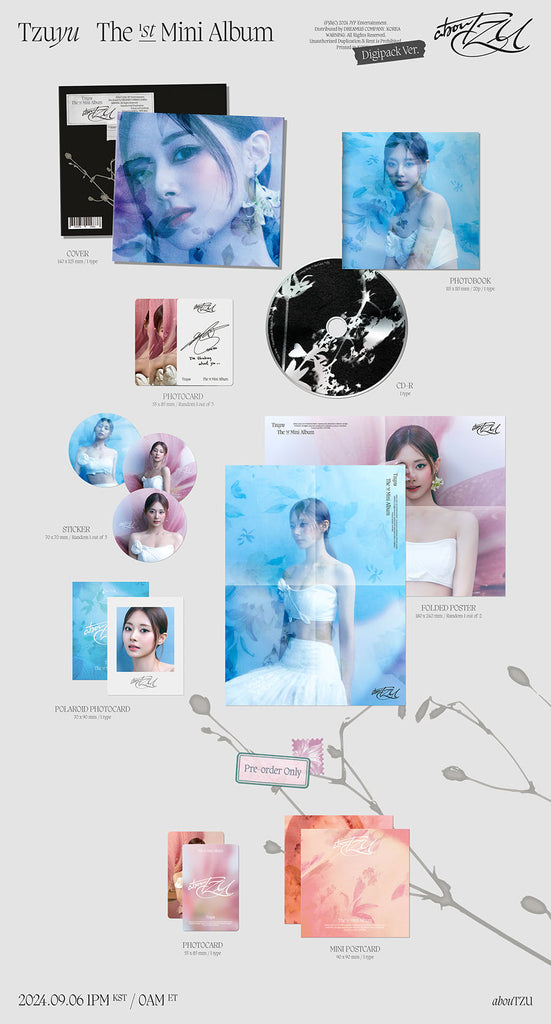 Tzuyu - abouTZU Album Digipack Version Inclusions