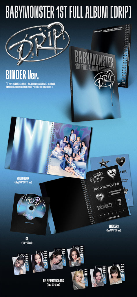 BABYMONSTER - Drip Album Binder Version Inclsuions