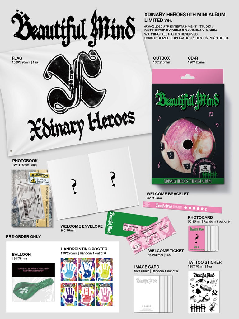Xdinary Heroes - Beautiful Mind Album Limited Version Inclusions