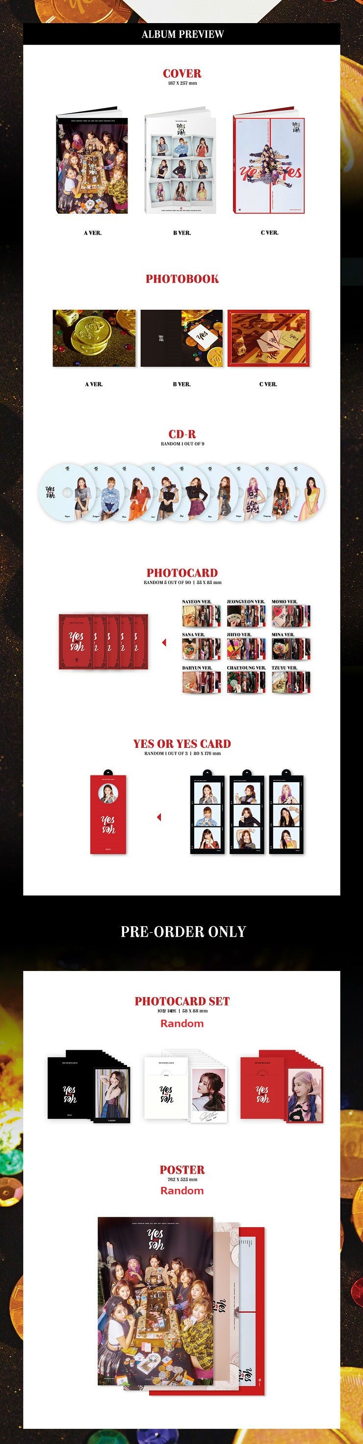 Twice - YES OR YES Album (VERSION CHOICE) – lilakshop
